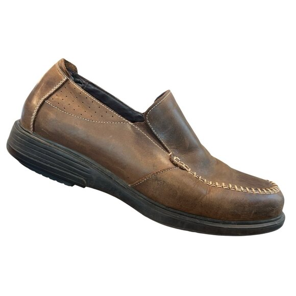 G-Defy Gravity Defyer Brown Leather Moc Toe Slip On Loafer Shoes Mens Size 13 main image 12